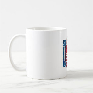 1776 Patriotisches Feuerwerk Vintage Vektor Design Kaffeetasse