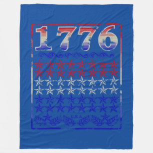 1776- Sterne verblasst Fleecedecke
