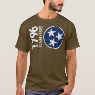 1776 Tennessee-Staatsflagge Retrofade T-Shirt