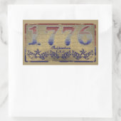 1776 Unabhängigkeit  Rechteckiger Aufkleber (Tasche)