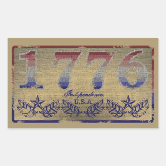 1776 Unabhängigkeit Rechteckiger Aufkleber