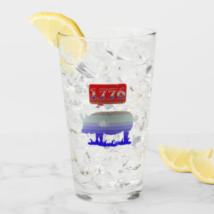 1776 Unabhängigkeit Schweine Glas