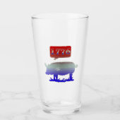 1776 Unabhängigkeit Schweine Glas (Vorderseite)