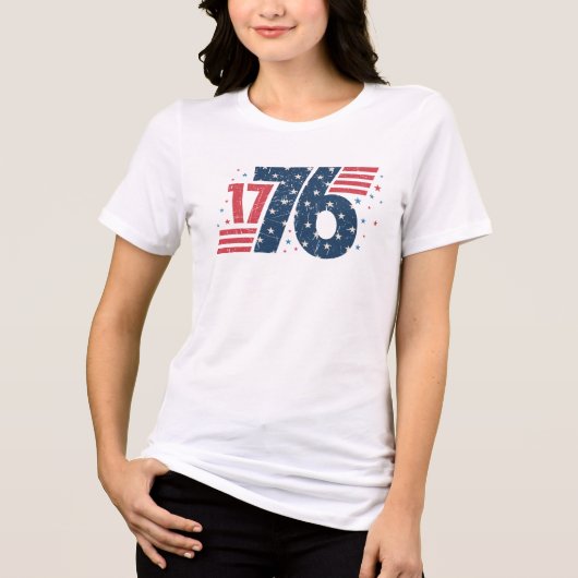 1776, Unabhängigkeitstag, 4. Juli Tri-Blend Shirt (Vorderseite)