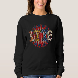 1776 Unabhängigkeitstag am 4. Juli Leopard Co. Sweatshirt