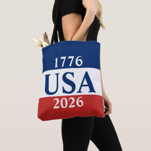 1776 USA 2026 Rot Weiß Blau Patriotisch Tasche