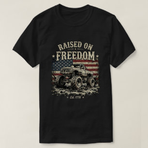 1776 USA-Flagge: Aufgezogen auf Freedom Monster Tr T-Shirt