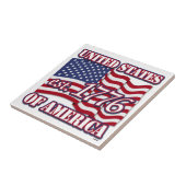 1776 USA mit der Flagge der USA Fliese (Seite)