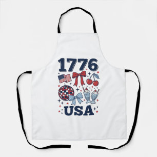 1776 USA Patriotisches Coquette Vektor Design_1 Schürze