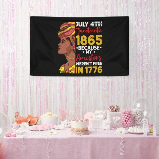 1776 war mein Vorfahren nicht frei Banner (Party)