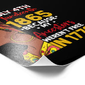 1776 war mein Vorfahren nicht frei Fotodruck (Ecke)