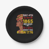 1776 war mein Vorfahren nicht frei Pappteller (Vorderseite)
