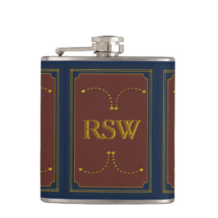 1776 Wedding Collection Mit Monogramm Flachmann