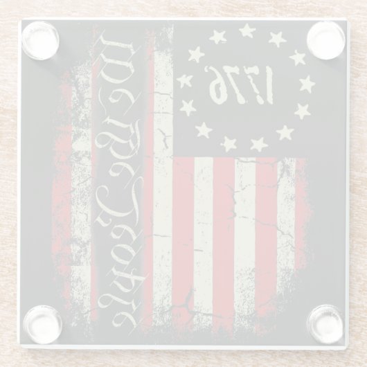 1776 Wir, das Volk Glasuntersetzer (Rückseite)