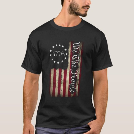 1776 Wir Die patriotische amerikanische Volksverfa T-Shirt (Vorderseite)