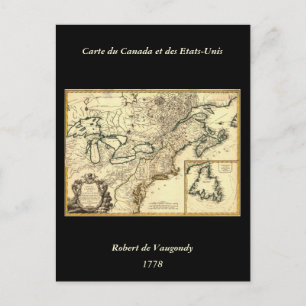1778 Karte Kanadas und der Vereinigten Staaten