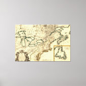 1778 Karte Kanadas und der Vereinigten Staaten Leinwanddruck (Vorderseite)