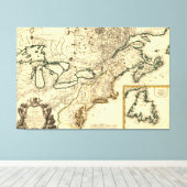 1778 Karte Kanadas und der Vereinigten Staaten Leinwanddruck (Insitu (Holzboden))