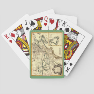 1778 Karte Kanadas und der Vereinigten Staaten Spielkarten