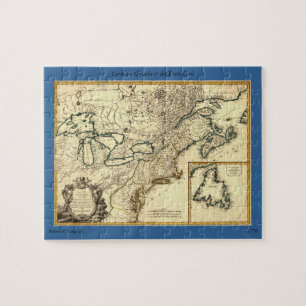1778 Karte von Kanada und den Vereinigten Staaten Puzzle