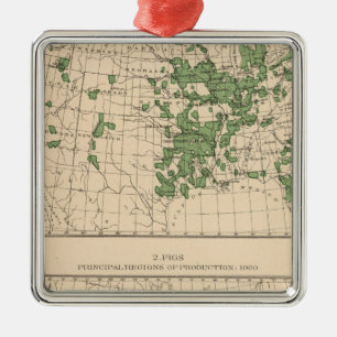 177 Pflaumen, Pflaumen, Feigen, Hauptregionen Ornament Aus Metall