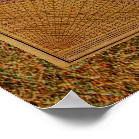 1780 Alte Weltkarte Kunst mit Ledereffekt Poster (Ecke)