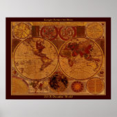 1780 Old World Map Art Poster (Vorne)