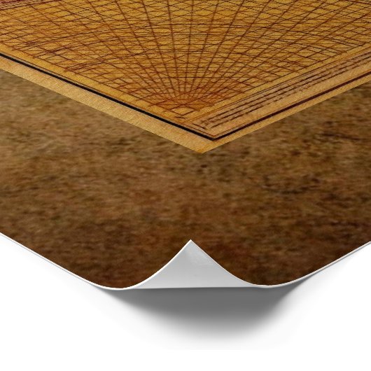 1780 Old World Map on Pergament Effect Art Poster (Ecke)