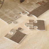 1783 Vintage antike Weltkarte mit Stickerei Puzzle (Seite)