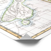 1787 New Zealand Karte Poster (Ecke)