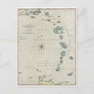 1789 Karibische Inseln Postkarte