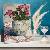 1790 afrikanische Violetten in Blue Pot Fotoplatte (Seite)