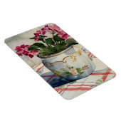 1790 afrikanische Violetten in Blue Pot Magnet (Rechte Seite)