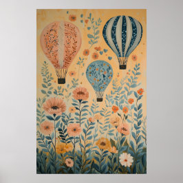 1790 Heißluftballons Poster