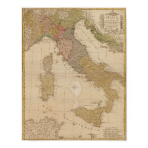 1790 Karte Italiens Klein