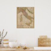 1790 Karte Italiens Poster (Küche)