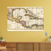 1790 Map of The West Indies by Dilly and Robinson Leinwanddruck (Insitu (Wohnzimmer))