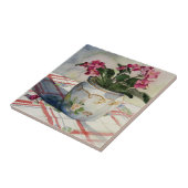 1790 Usambaraveilchen im blauen Topf Fliese (Seite)