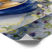 1791 Eier in Blue Bowl Art Print Poster (Ecke)
