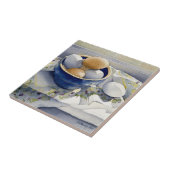 1791 Eier in der blauen Schüssel Fliese (Seite)