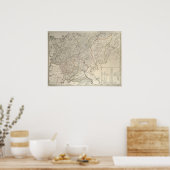 1792 Karte des russischen Reiches Poster (Küche)