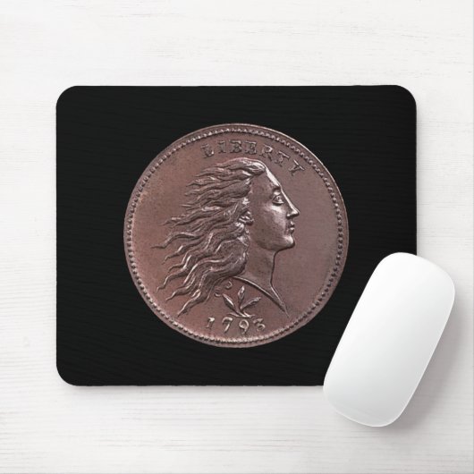 1793 flüssiger Haar-großer Cent Mousepad (Mit Mouse)