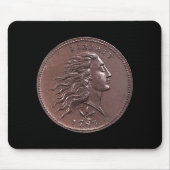 1793 flüssiger Haar-großer Cent Mousepad (Vorne)