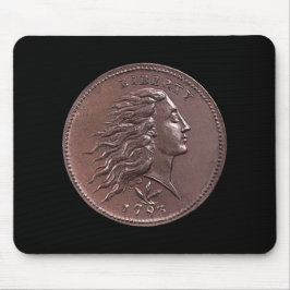 1793 flüssiger Haar-großer Cent Mousepad
