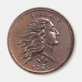 1793 flüssiger Haar US-Penny Magnet
