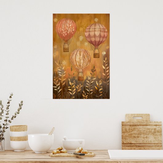 1794 Heißluftballons Poster (Küche)