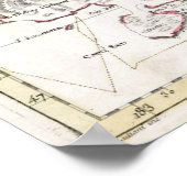 1794 New Zealand Karte Poster (Ecke)