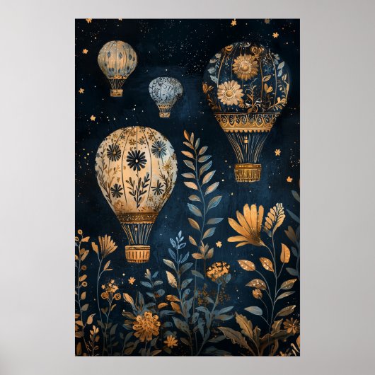 1795 Heißluftballons Poster (Vorne)