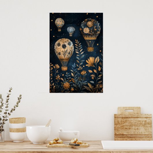 1795 Heißluftballons Poster (Küche)