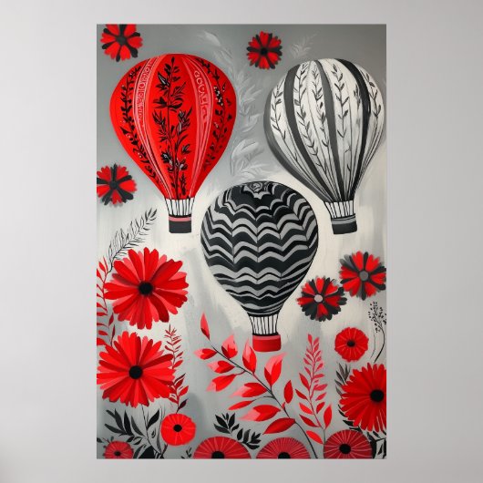 1796 Heißluftballons Poster (Vorne)